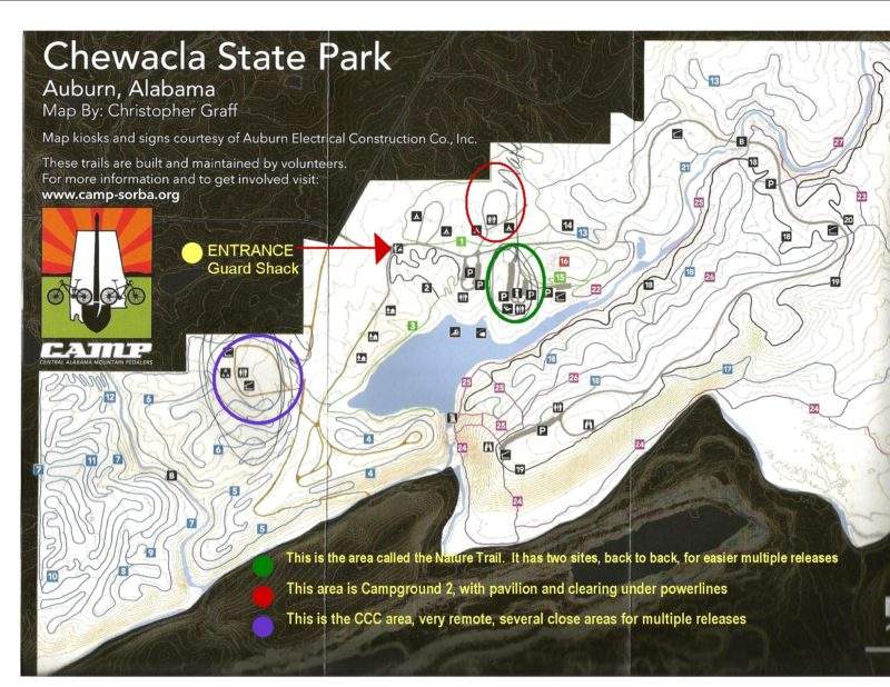 Chewacla Release Map Choices